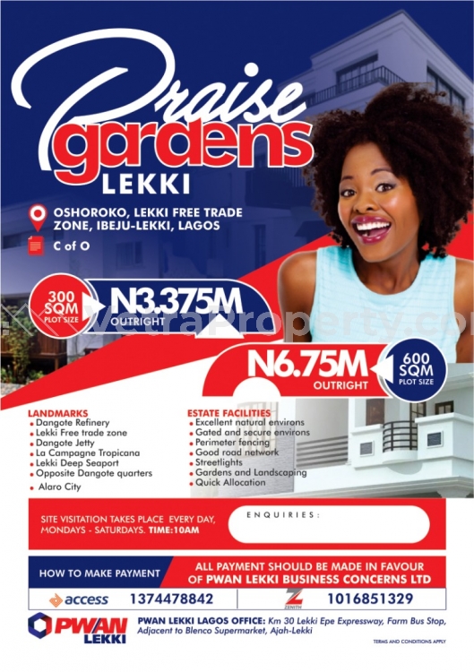  Praise Gardens Estate Ibeju-Lekki with C of O  Land for Sale Ibeju Lekki Lagos Vetra  Property