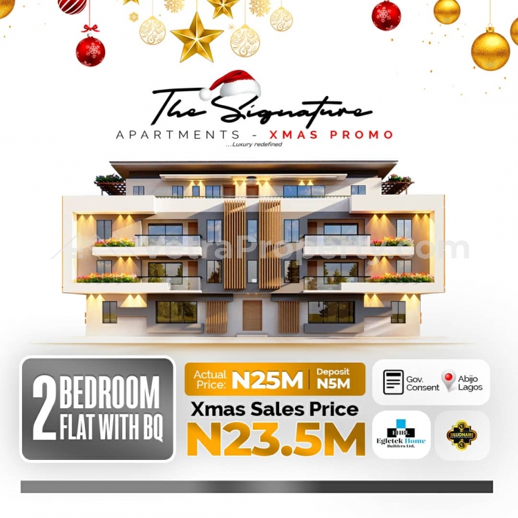  2BEDROOM APARTMENTS IN THE SIGNATURE CHRISTMAS PROMO  2 bedroom Flat for Sale Ajah Lagos Vetra  Property