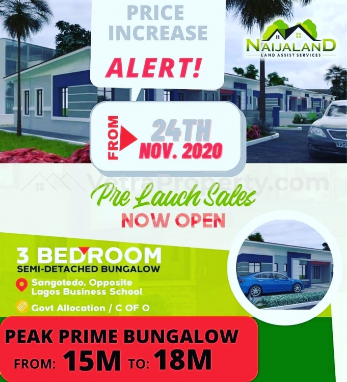  PEAK PRIME BUNGALOWS Selling 3bedroom @ N15m  3 bedroom House for Sale Ajah Lagos Vetra  Property