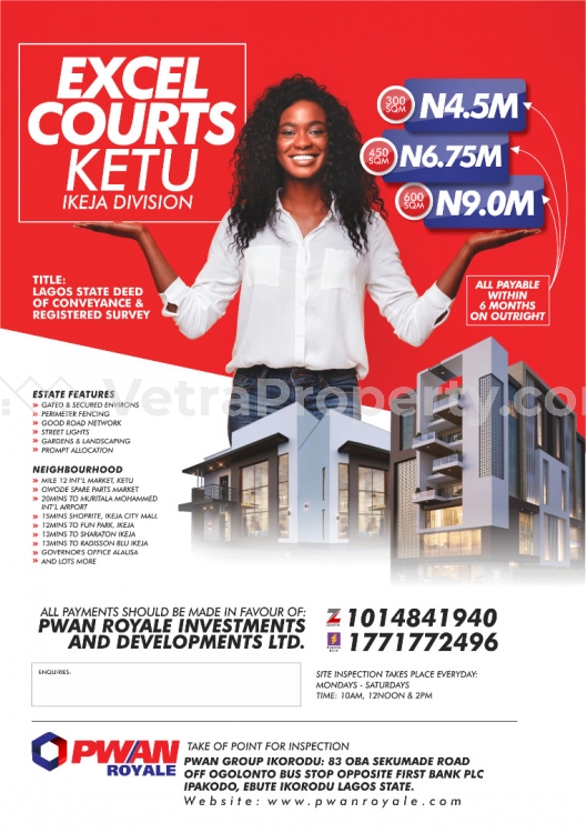  LAND IN EXCEL COURTS ESTATE KETU* IKEJA DIVISION  Land for Sale Ketu Lagos Vetra  Property