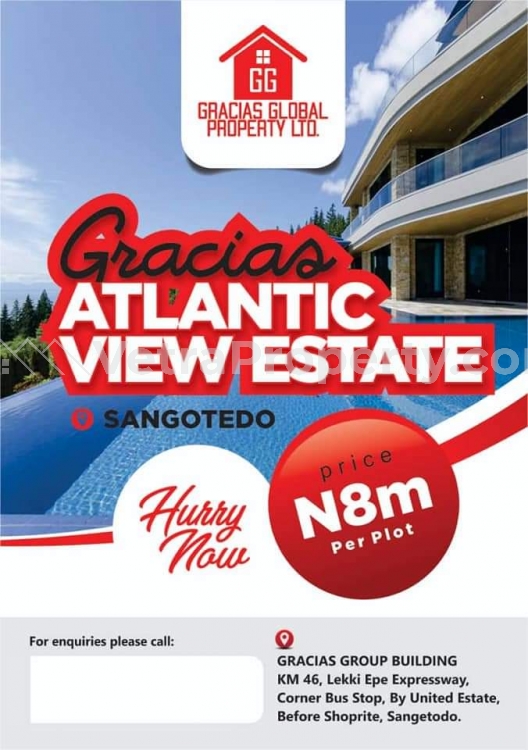  PLOT OF LAND IN GRACIAS ATLANTIC VIEW ESTATE,  Land for Sale Ajah Lagos Vetra  Property