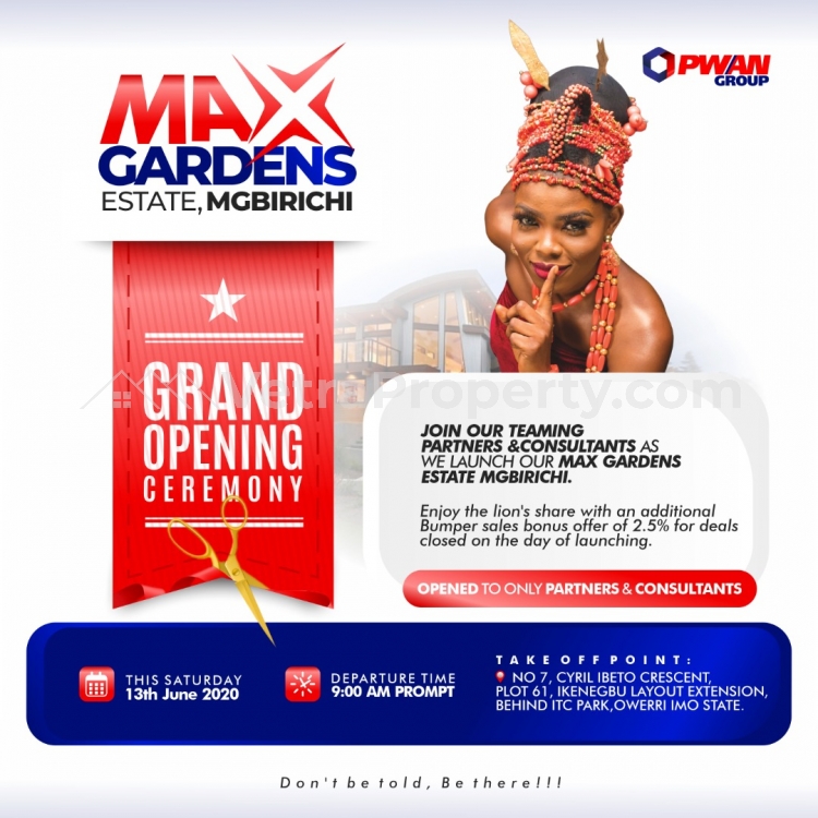  Land in Portharcourt.....MAX GARDENS ESTATE , MGBIRICHI*BUY 3PLOTS AND GET 1PLOT FREE  Land for Sale Port Harcourt Rivers Vetra  Property