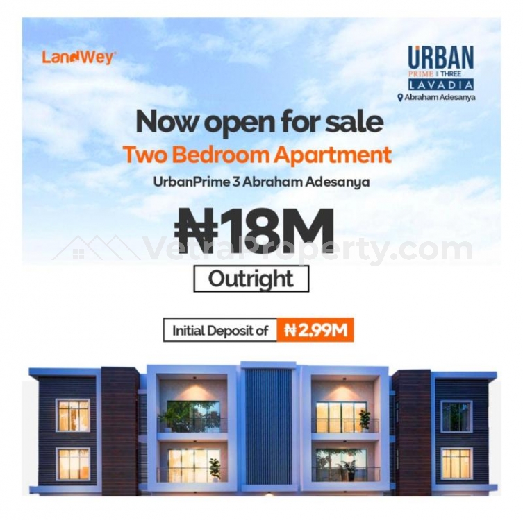  LAVADIA [URBAN PRIME THREE ESTATE BY ABRAHAM ADESANYA,AJAH  2 bedroom House for Sale Ajah Lagos Vetra  Property