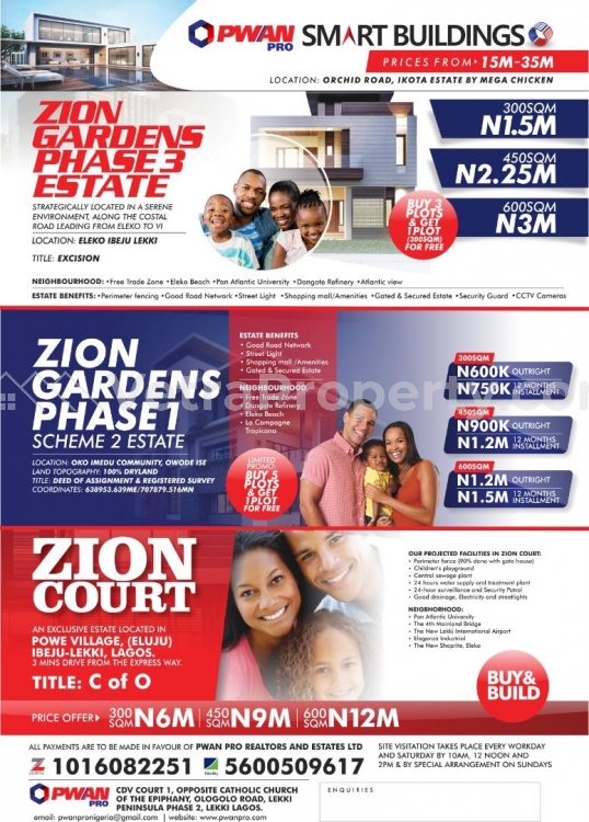  Zion Gardens Phase1 Buy 5plots get 1free 600k Per Plot,Ibeju Lekki  Land for Sale Ibeju Lekki Lagos Vetra  Property