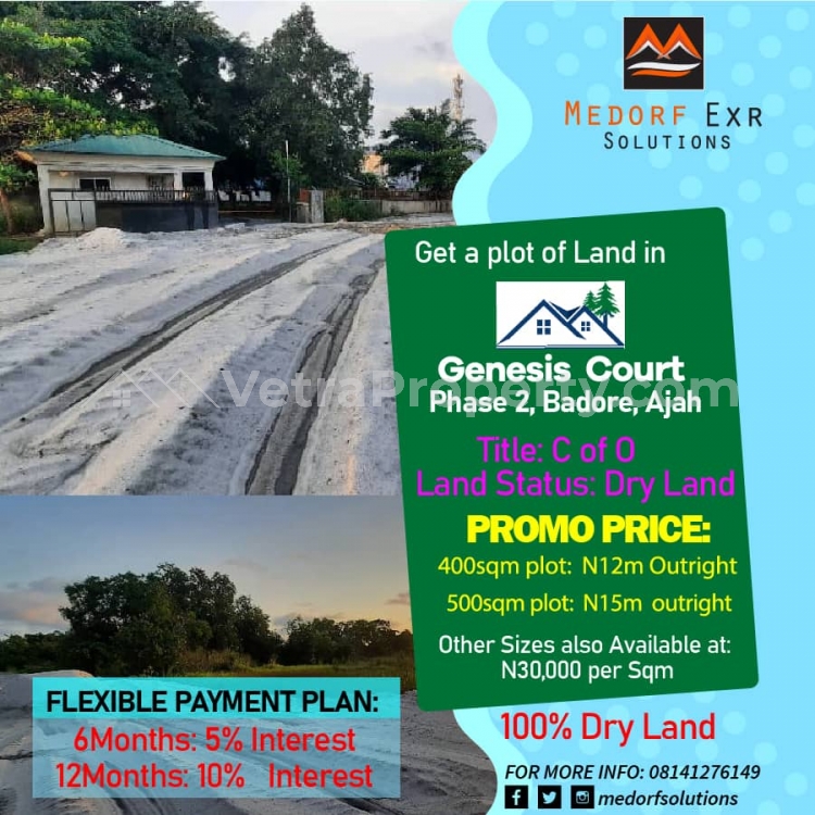  Land  Land for Sale Ajah Lagos Vetra  Property