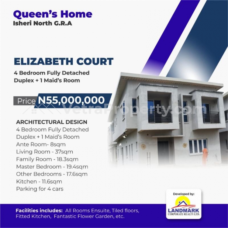 Newly built 4bdrm fully detached Duplex and maid room  4 bedroom House for Sale Ojodu Lagos Vetra  Property