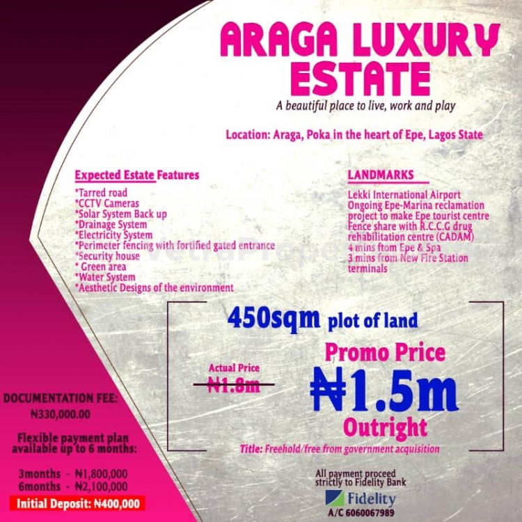  Cheap land inside Araga Estate  Land for Sale Epe Lagos Vetra  Property