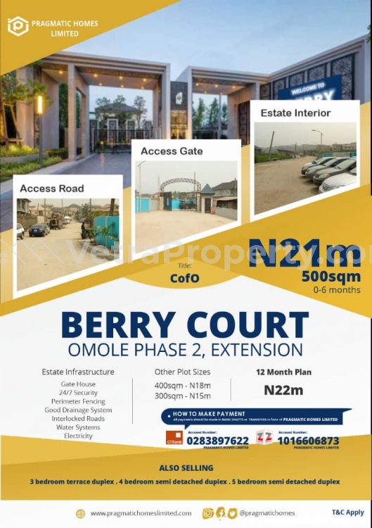  Berry court Lekki land with C of O  Commercial Property for Sale Ojodu Lagos Vetra  Property