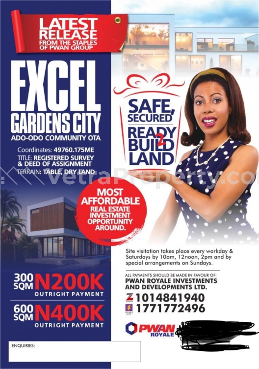  Registered survey and deed of assignment  Land for Sale Ado Odo Ota Ogun Vetra  Property
