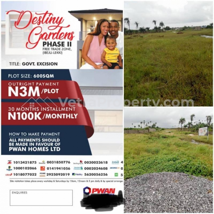  Affordable dry land with Excision papers  Land for Sale Ibeju Lekki Lagos Vetra  Property