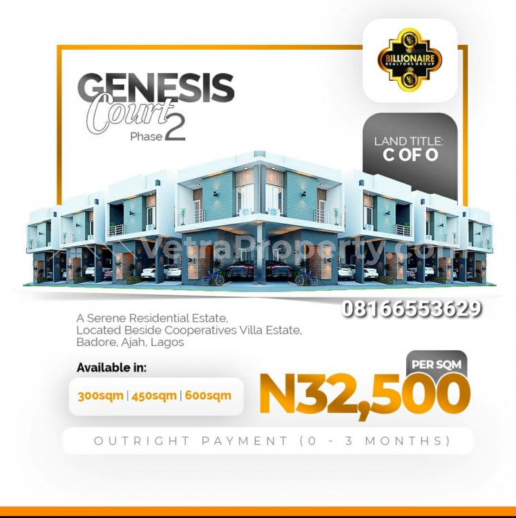  The Genesis Court Estate Ajah  Land for Sale Ajah Lagos Vetra  Property