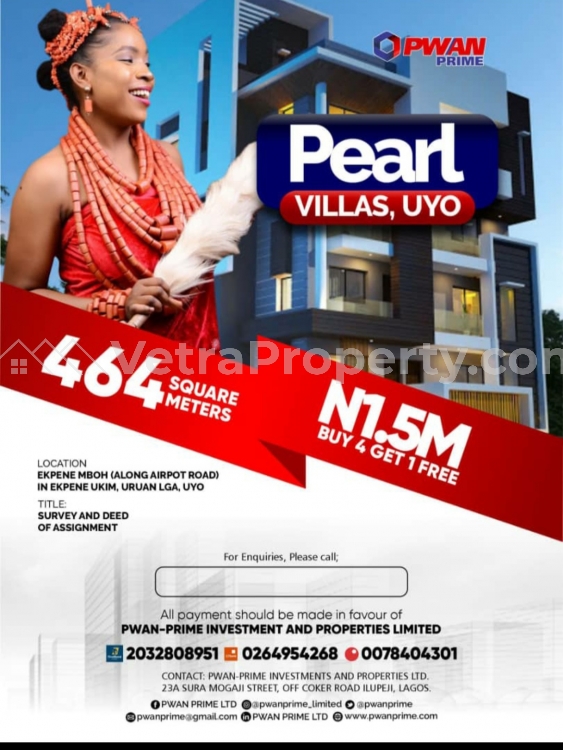  Pearl villa Estate UYO buy 4 get 1 free  Land for Sale Uyo Akwa Ibom Vetra  Property