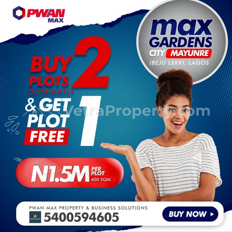  Max Garden City Estate Ibeju  Land for Sale Ibeju Lekki Lagos Vetra  Property