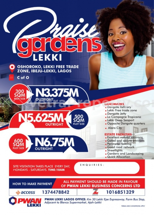  Praise Gardens Estate lekki  Land for Sale Ibeju Lekki Lagos Vetra  Property