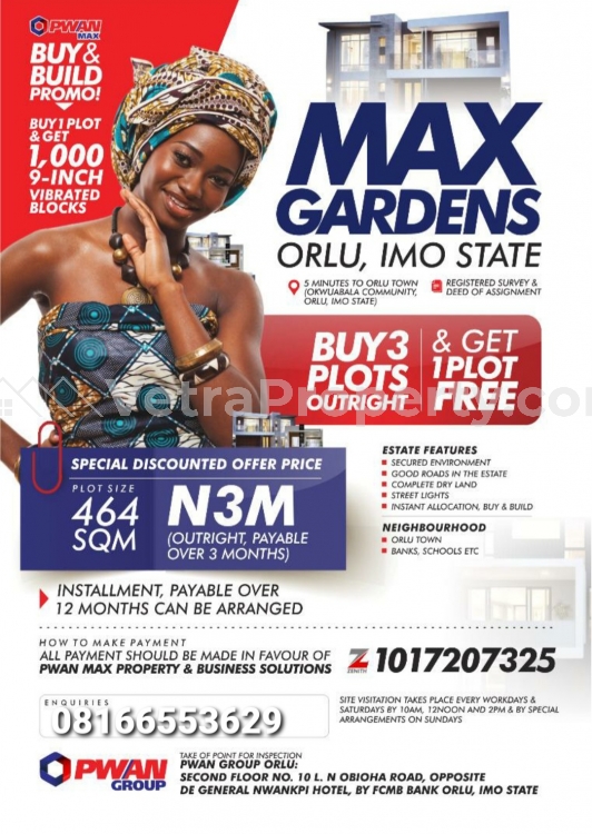  Max Gardens Estate Orlu  Land for Sale Orlu Imo Vetra  Property