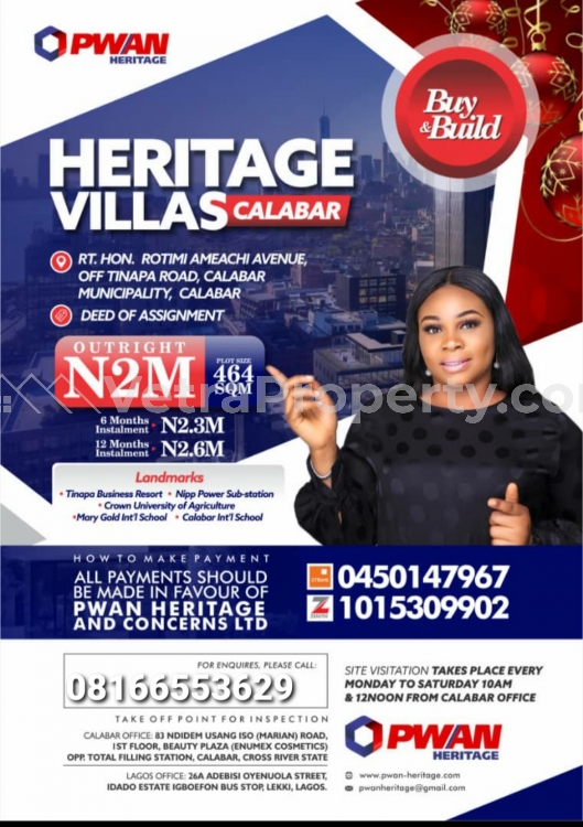  Heritage villa Estate in Calabar... Development ongoing  Land for Sale Calabar Cross River Vetra  Property