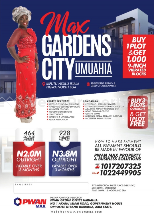  Max Gardens Umuahia Estate  Land for Sale Umuahia North Abia Vetra  Property
