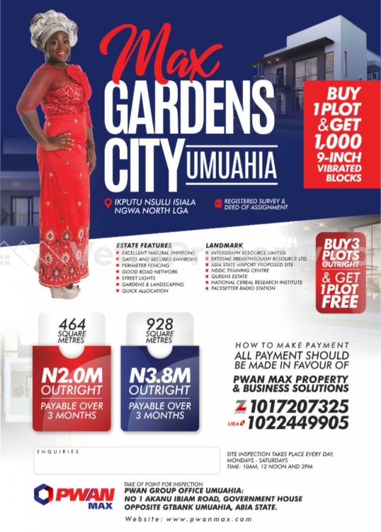  Max Gardens Umuahia Estate  Land for Sale Umuahia South Abia Vetra  Property