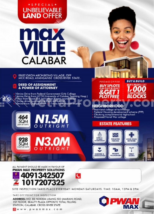  Max Ville Estate Calabar  Land for Sale Calabar Cross River Vetra  Property