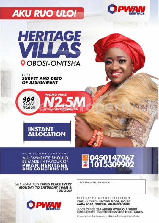  Heritage villas Obosi Onitsha  Land for Sale Onitsha South Anambra Vetra  Property