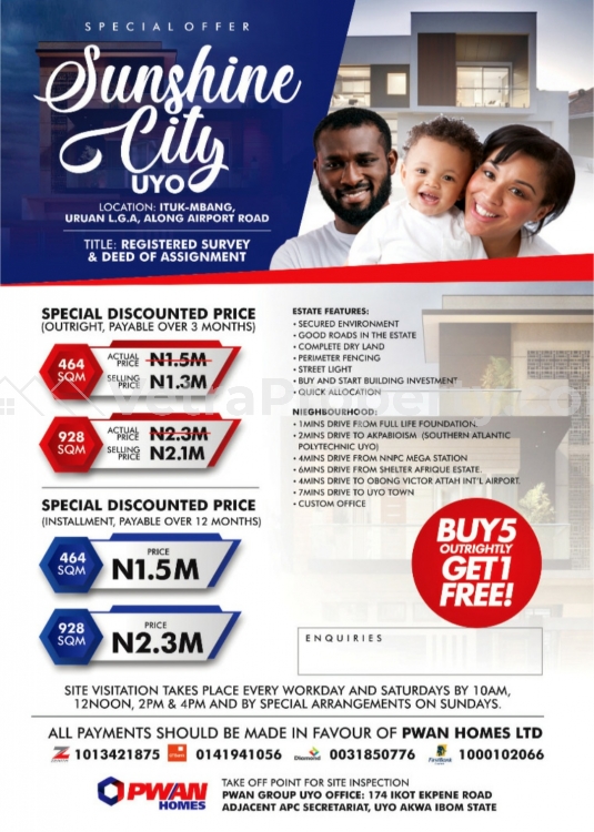  Sunshine city Estate in Uyo  Land for Sale Uyo Akwa Ibom Vetra  Property
