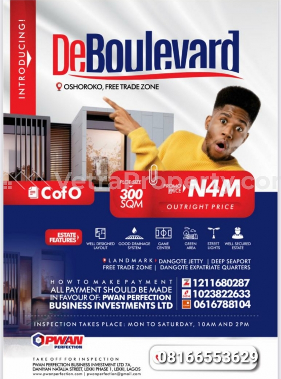  De Boulevard Estate in lagos  Land for Sale Ibeju Lekki Lagos Vetra  Property