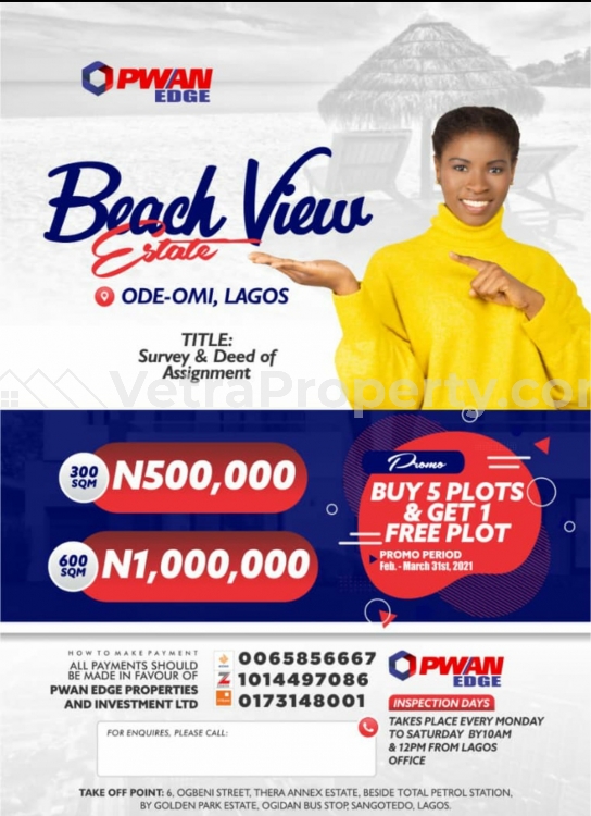  Beach front view Estate  Land for Sale Ibeju Lekki Lagos Vetra  Property