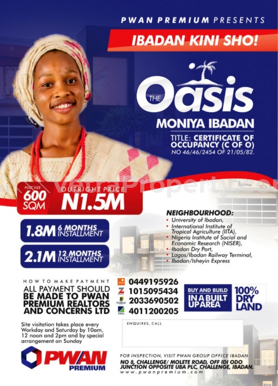  Oasis Garden Estate with C of O  Land for Sale Ibadan Oyo Vetra  Property