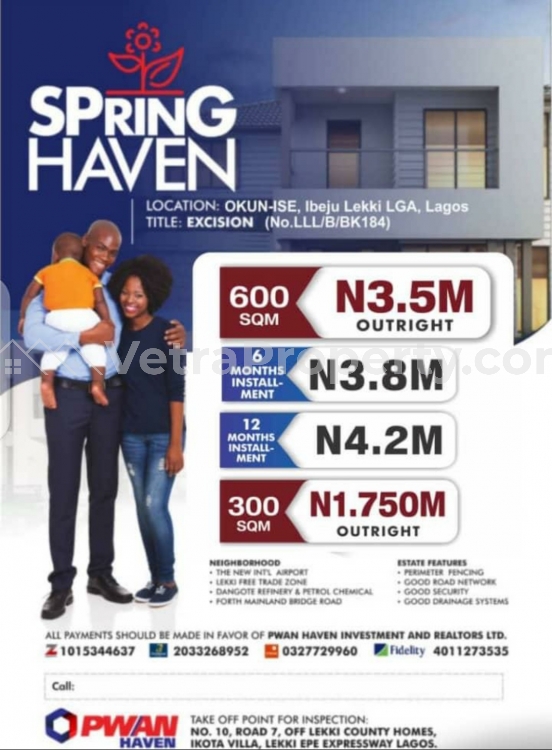  Spring Haven Estate lagos  Land for Sale Ibeju Lekki Lagos Vetra  Property
