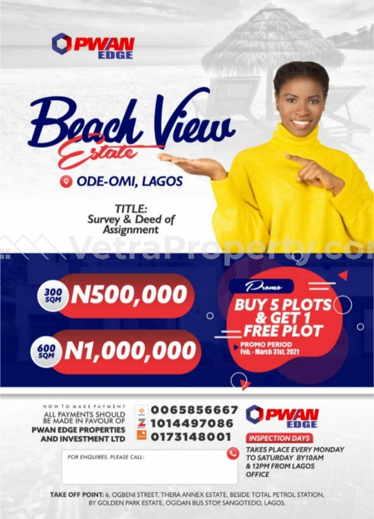  Beach front View Estate  Land for Sale Ibeju Lekki Lagos Vetra  Property