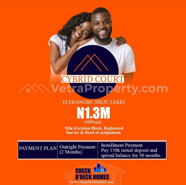  Cybrid Court Gated Estate  Land for Sale Ibeju Lekki Lagos Vetra  Property