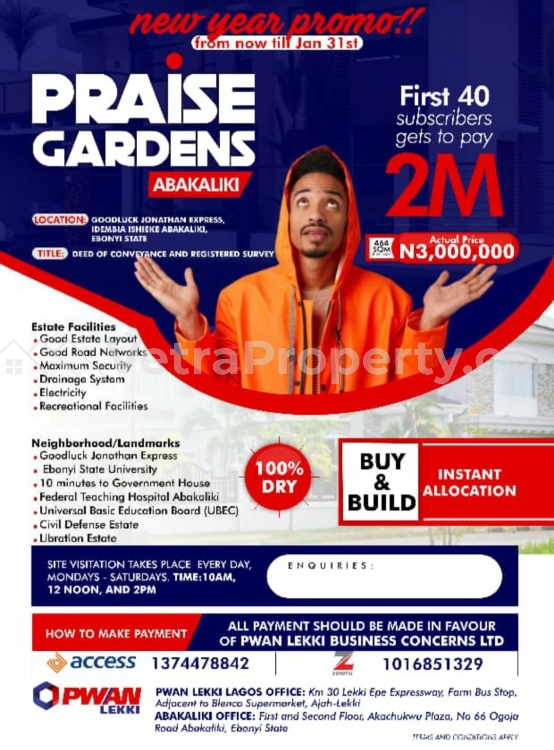  Praise Garden Estate in Abakaliki  Land for Sale Abakaliki Ebonyi Vetra  Property