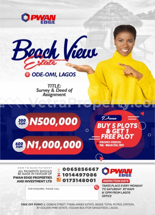  Beach view Estate  Land for Sale Ibeju Lekki Lagos Vetra  Property