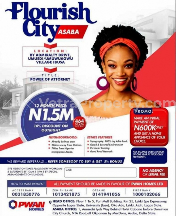  Flourish city Asaba Estate  Land for Sale Asaba Delta Vetra  Property