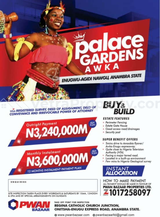  Palace Gardens Estate Awka  Land for Sale Awka South Anambra Vetra  Property