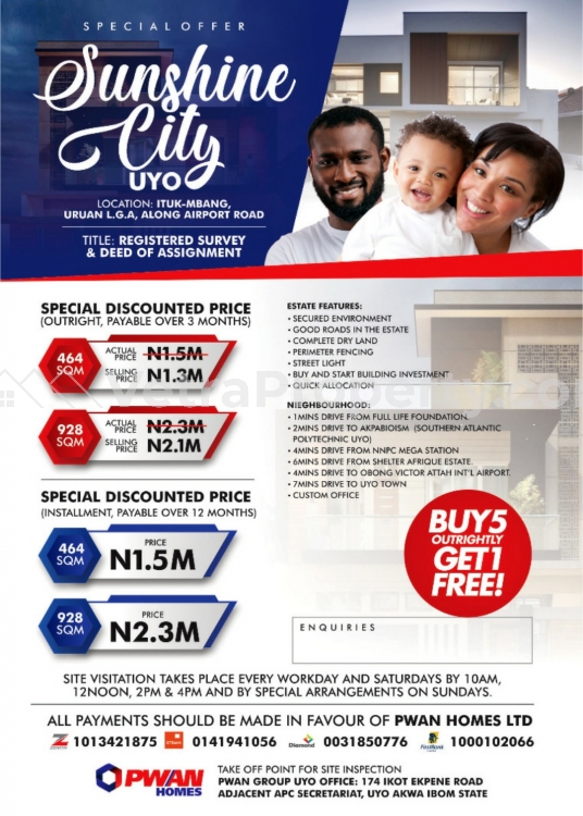  Sunshine city ? ?? ?? ?? Estate  Land for Sale Uyo Akwa Ibom Vetra  Property