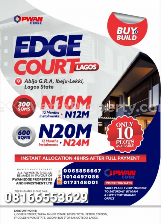  Edge Court Abijo GRA  Land for Sale Ajah Lagos Vetra  Property