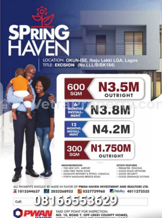  Spring haven Estate in lagos  Land for Sale Ibeju Lekki Lagos Vetra  Property