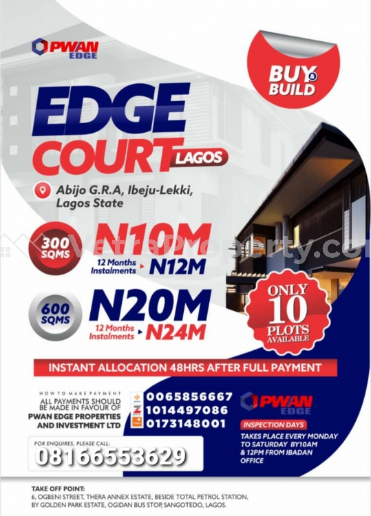  Edge Court Estate Abijo GRA  Land for Sale Ajah Lagos Vetra  Property
