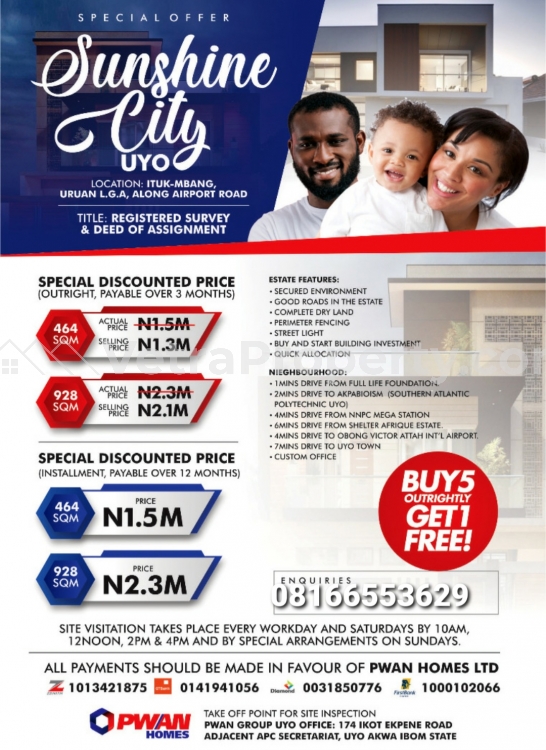 Sunshine city Estate In Uyo  Land for Sale Uyo Akwa Ibom Vetra  Property