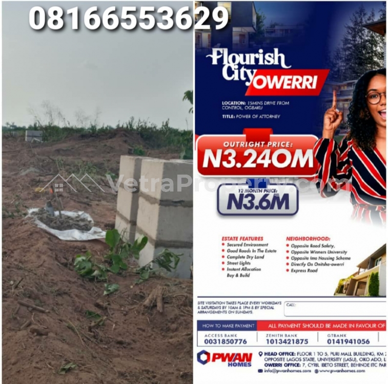  Flourish city Estate in Owerri  Land for Sale Owerri Imo Vetra  Property