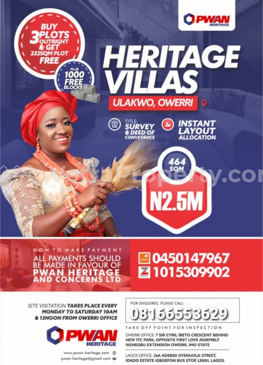  Heritage villa Estate  Land for Sale Owerri Imo Vetra  Property