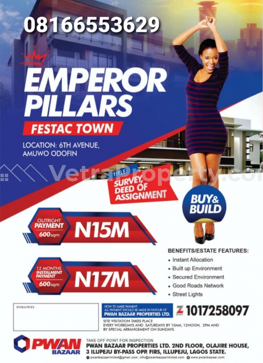  Emperor pillars Estate Festac  Land for Sale  Lagos Vetra  Property