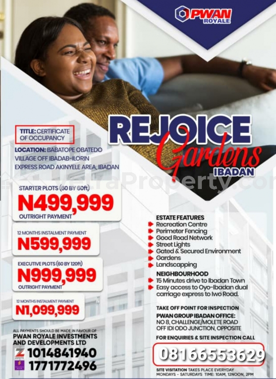  Rejoice Gardens Estate ? ?? Ibadan  Land for Sale Ibadan Oyo Vetra  Property