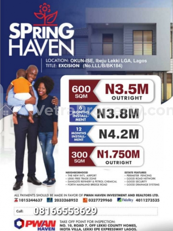  Spring Estates  Land for Sale Ibeju Lekki Lagos Vetra  Property