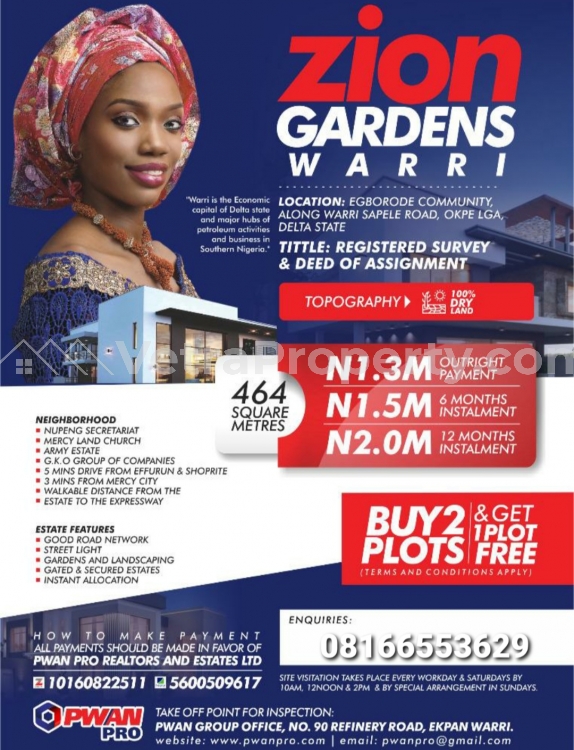  Zion Gardens Estate in Warri  Land for Sale Warri Delta Vetra  Property
