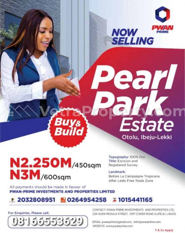  Pearl villa Estate in Ibeju lekki  Land for Sale Ibeju Lekki Lagos Vetra  Property