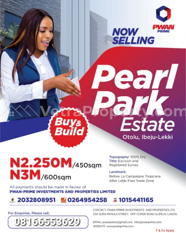  Pearl Park Estate in ibeju [ financial peace ]  Land for Sale Ibeju Lekki Lagos Vetra  Property