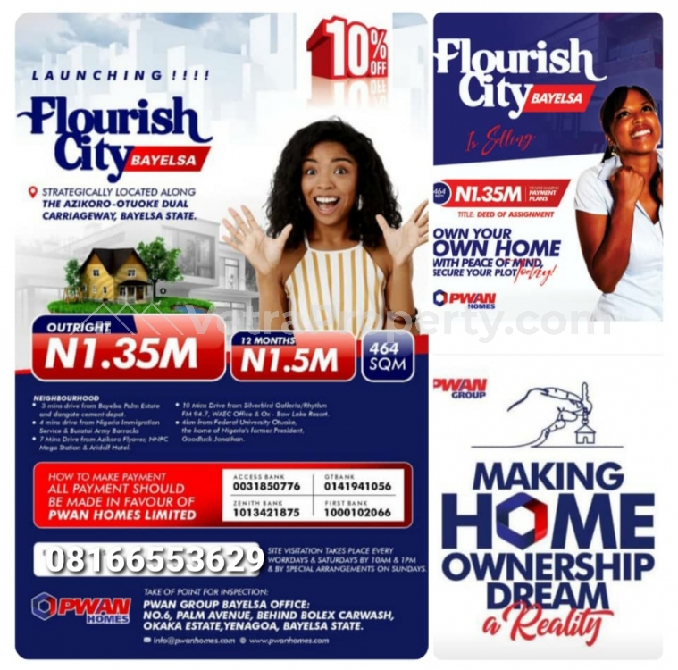  Flourish city Estate in Bayelsa must have  Land for Sale Yenegoa Bayelsa Vetra  Property