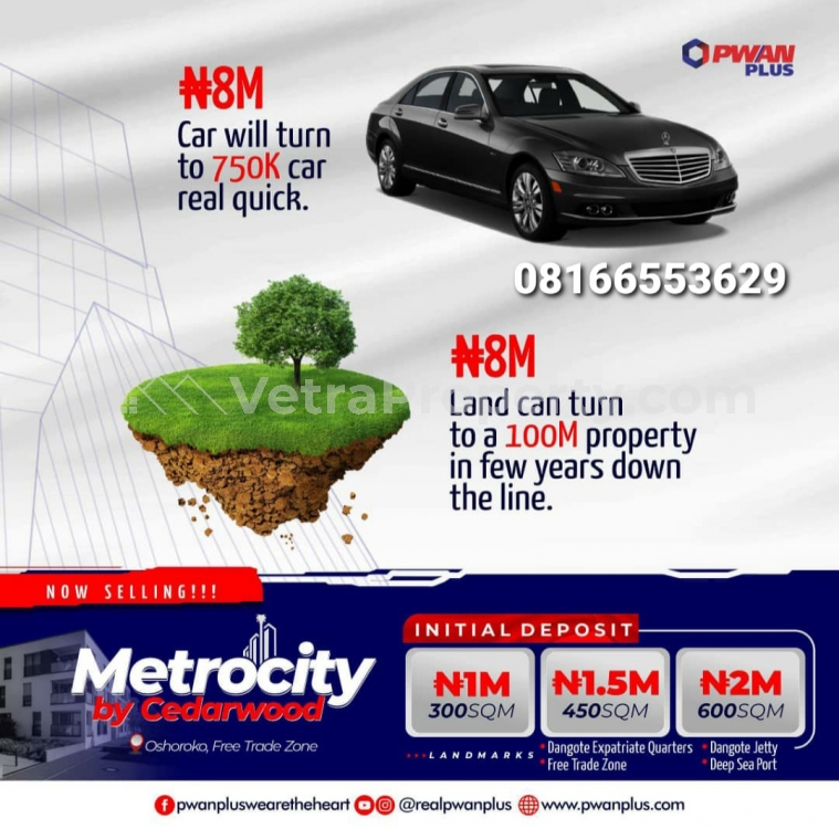  Metrocity Estate  Land for Sale Ibeju Lekki Lagos Vetra  Property